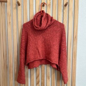 Free People - Cozy Coral Cowl Neck Sweater